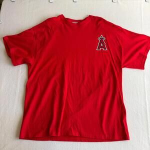 LA Angels Chris Iannetta #24 T Shirt Mens Large Red MLB Baseball Fan Graphic Tee